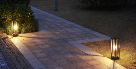 Venkovní stojací zahradní lampa POST Porto M1932-500 E27 50cm Su-Ma