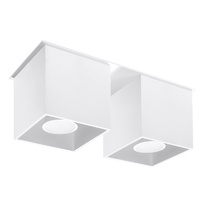 QUAD 2 2xGU10 Halogenové svítidlo pro povrchovou montáž Minimalistická bílá SOLLUX