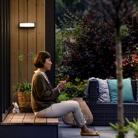 Zahradní nástěnná LED lampa STRATOSPHERE 3,8W 2700K teplá bílá IP44 Anthracite PHILIPS