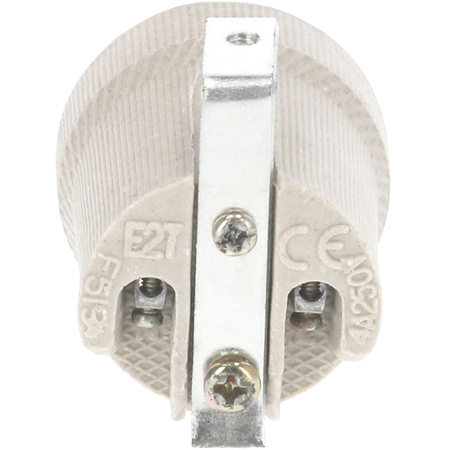 Porcelánová objímka žárovky E27 bílá PAWBOL