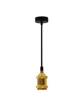 Závěsná LAMPA závěs s držákem lampy IL MIO NOLA E27 zlatý 100cm černý kabel
