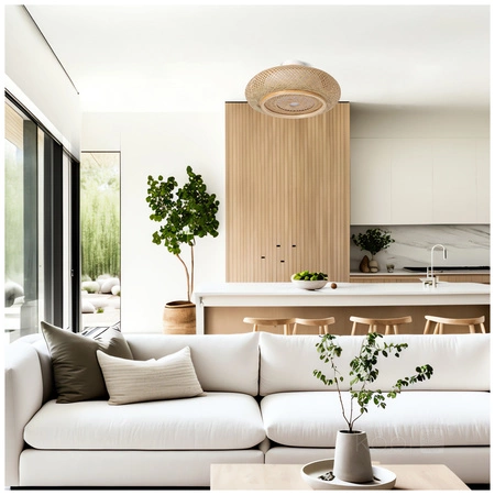 Bambusová dekorativní závěsná lampa E27 Boho Buli Kobi