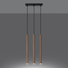 PASTELO 3L 3xG9 Dřevěná závěsná lampa Moderní SOLLUX