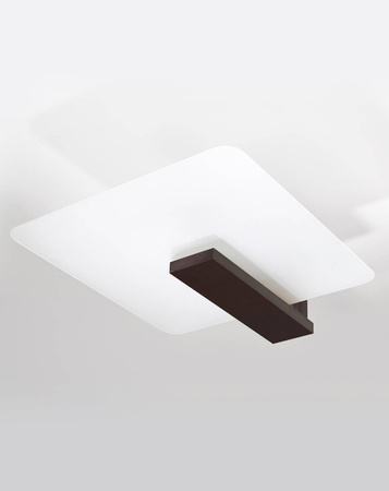 LED stropní svítidlo Plafond LAPPO 2xE27 Čtvercové svítidlo Wenge SOLLUX