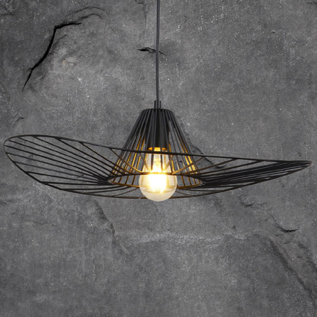 ABANO stropní závěsné svítidlo 1x E27 převislá černá GOLDLUX (Polux)