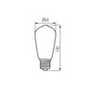 LED žárovka E27 Edison ST64 7W = 60W 806lm 4000K neutrální bílá Clear XLED Filament Kanlux