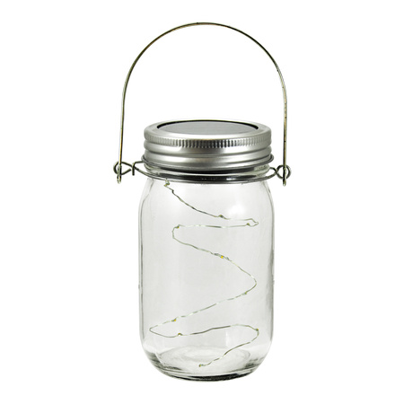 LED solární závěsné zahradní svítidlo LANTERN JAR 3000K sklo GOLDLUX (Polux)