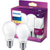 2x LED Žárovka E27 A60 7W = 60W 806lm 2700K teplá bílá Filament Milky PHILIPS