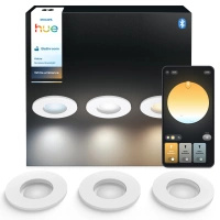 3x zapuštěné svítidlo LED Hermetic IP44 Koupelnové zapuštěné svítidlo 4,2W 400lm IP44 White Ambiance TW White Smart SMART Zigbee Bluetooth Adore Philips HUE