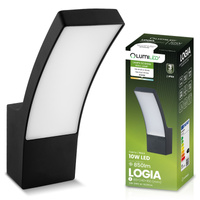 Zahradní nástěnná lampa 10W, 4000K IP44 Černá LOGIA LUMILED