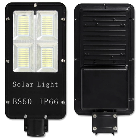 SOLAR Street Lamp Black 150W 6000K studená bílá 5250lm IP65 s PILOTEM