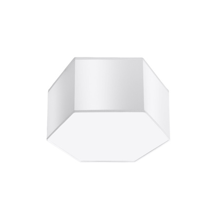 SUNDE 2xE27 LED stropní plafón 15cm šestihranné svítidlo Bílá SOLLUX