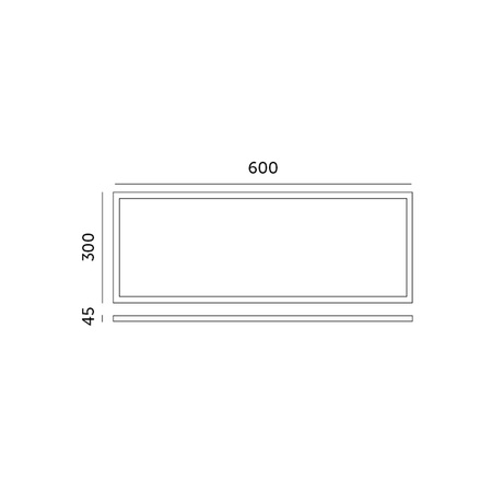 Rámeček pro povrchovou montáž 45 mm pro LED panel 30x60 cm Klik White Kobi