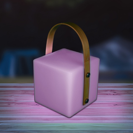 LED přenosná kempingová lampa 0,5W 3000K RGBW bílá IP44 Mallorca Sanico Goldlux