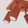 Bodové reflektorové stropní svítidlo Tuba 4x GU10 Ochre Red Carbon Deep Space SL.1640 Sollux