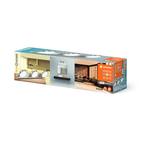 Nástěnné stropní svítidlo LED do koupelny 20W 700lm CCT 45cm IP44 Stmívatelné stříbrné SMART+ WiFi Sun@Home Ledvance