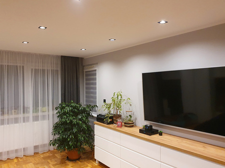 Halogenová Podhledové svítidlo GU10, IP44 Stálá Čtvercová Černá CLARO LUMILED