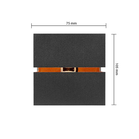 Nástěnná zásuvka pro povrchovou montáž G9 černá zlatá Costa Masterled