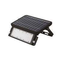 LED solární venkovní zahradní reflektor 10W 1080lm 4000K neutrální 90° se senzorem pohybu a soumraku IP65 černý Mhc Kobi