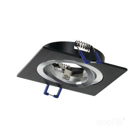 Zápustná montáž GU10 Halogenové zapuštěné bodové pletivo Black Square Kobi