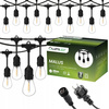Venkovní řetěz 20m, 40x E27 Žárovky 1W 2700K MALUS LUMILED