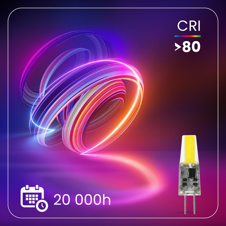LED žárovka G4 Capsule 3W = 30W 360lm 6500K studená bílá 360° AC/DC 12V LUMILED