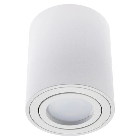 Halogenová bodová trubka pro povrchovou montáž. pohyblivý držák GU10. kulatý. bílý. 84 mm