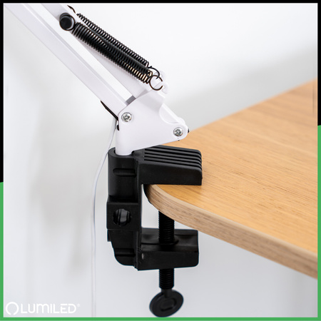 Stolní lampa LED 8W CCT Kreslící stolní lampa 3x zvětšovací sklo LUCA 2 White LUMILED