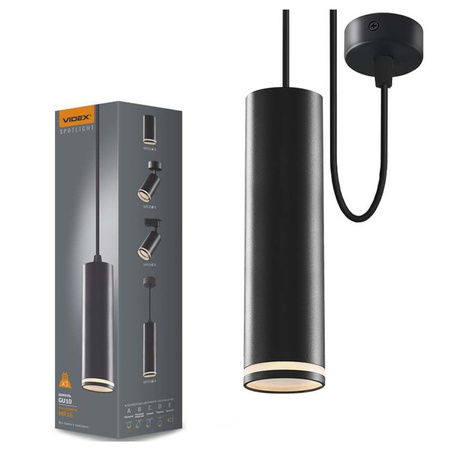 Stropní závěsné svítidlo SPOT 1x GU10 Black TATUM Videx