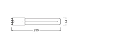 Jednostranná zářivka LED 2G11 8W = 18W 1000lm 4000K Neutrální 140° DULUX LED L HF & AC Osram