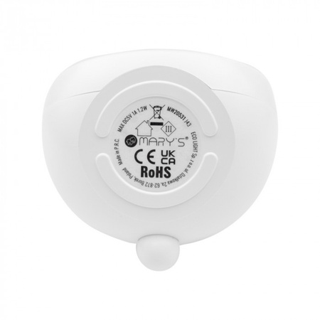 Dětský elektronický budík bílý USB dobíjecí 1200mAh MARY'S BEAR