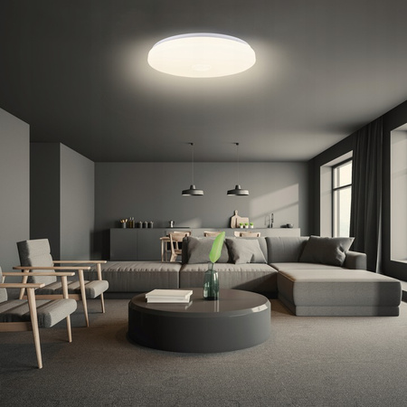 PLAFON LED 49cm kulatá stropní lampa RGBW 3000K-6500K + dálkové ovládání BLUETOOTH reproduktor