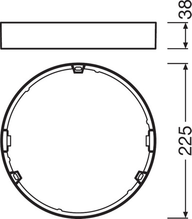 Rám pro přisazenou montáž svítidel DOWNLIGHT Slim DN210 LEDVANCE