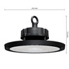 Průmyslová High Bay 150W 22500lm 5000 Cold 90° stmívatelná černá IP65 Masterled LED lampa