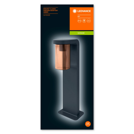 Venkovní zahradní lampa POST E27 50cm Endura Amber CASCADE LEDVANCE