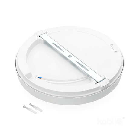 LED stropní svítidlo do koupelny Povrchová montáž 18W 1890lm 4000K 120° bílá IP65 Nairos Kobi