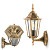 Zahradní venkovní nástěnná lampa E27 IP54 Gold LO4101 Kobi