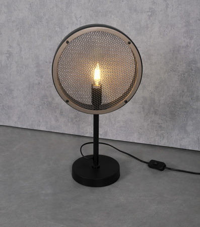 ARETE E14 Černo-zlatá stolní lampa GOLDLUX (Polux)