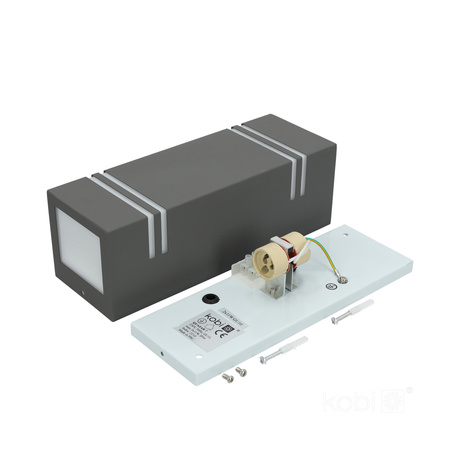 Zahradní venkovní nástěnné svítidlo 2x GU10 IP44 Grey Quazar Kobi