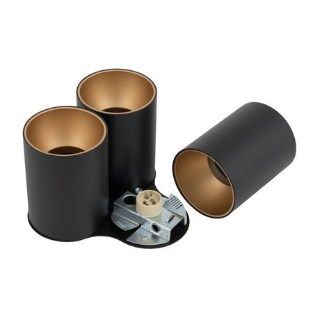 EYE TONE III Plafondová lampa 8092 Nowodvorski Černo-zlatá 3xGU10 Stropní bodová lampa Moderní