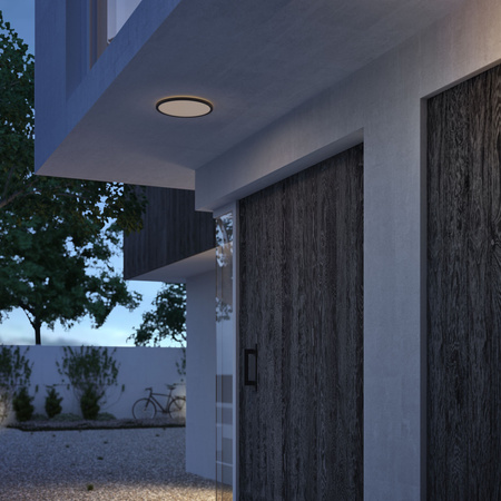 Zahradní LED stropní svítidlo venkovní SUPERSLIM CL550 15W 2700K IP44 kruhové stropní svítidlo černobílé PHILIPS