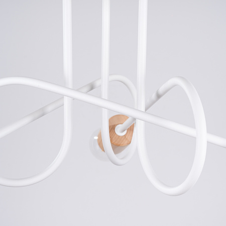 Stropní svítidlo Lustr Spider Pendant 3x E27 Přírodní dřevo White Ember Peach Puff SL.1474 Sollux