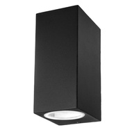 Zahradní lampa Nástěnná lampa GU10 IP44 Horní/Spodní čtvercová Černá VT-7652 V-TAC