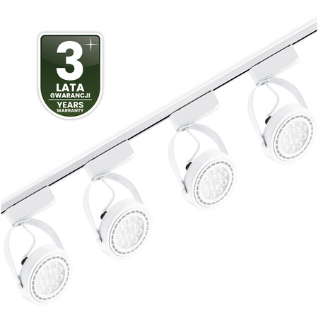 Osvětlovací lišta 2m + 4x reflektor lištový, GU10 AR111 Bílá VICTUS LUMILED