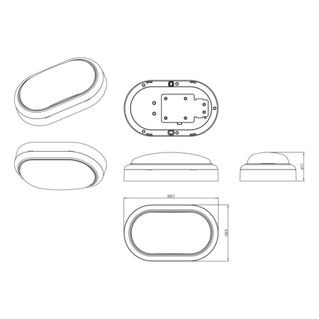 LED venkovní světlo do potrubí 15W 1400lm 4000K IP65 Hermetická bílá Projetline Philips