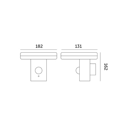 Solární zahradní lampa Venkovní nástěnná lampa 6W 370lm 4000K Neutrální IP44 Černá Solaris Kobi