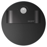 Schodišťové svítidlo LED 2.4W 230V IP20 Matte Black Rueda Short se snímačem pohybu Skoff