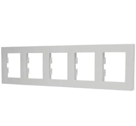 5násobný horizontální rám pro pětinásobnou bílou Asphora zásuvku