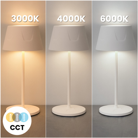 LED zahradní lampa stojící dekorativní stolní noční světlo USB stmívatelné dotykové bílé FIORA LUMILED