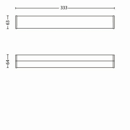 Koupelnové nástěnné svítidlo LED nad zrcadlo FIT 4,9W 2700K IP44 33cm PHILIPS